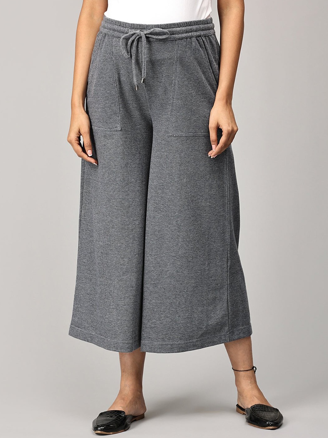 

The Mom Store Flared Maternity Palazzos, Grey