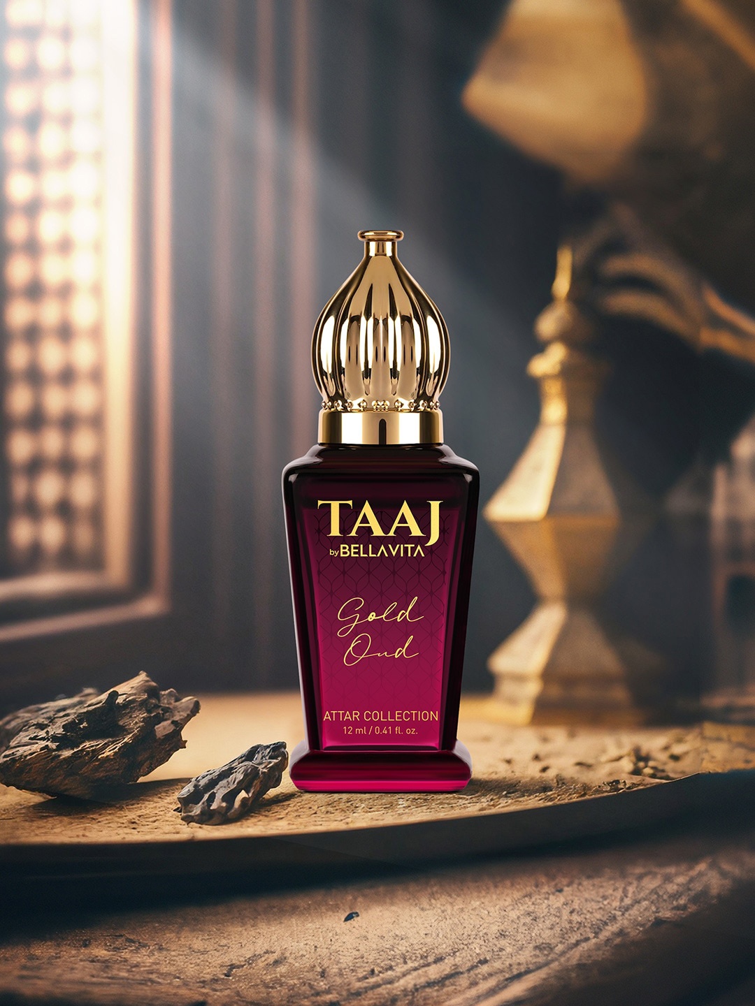 

Bella Vita Organic Taaj Gold Oud Long Lasting Attar - 12ml, Maroon