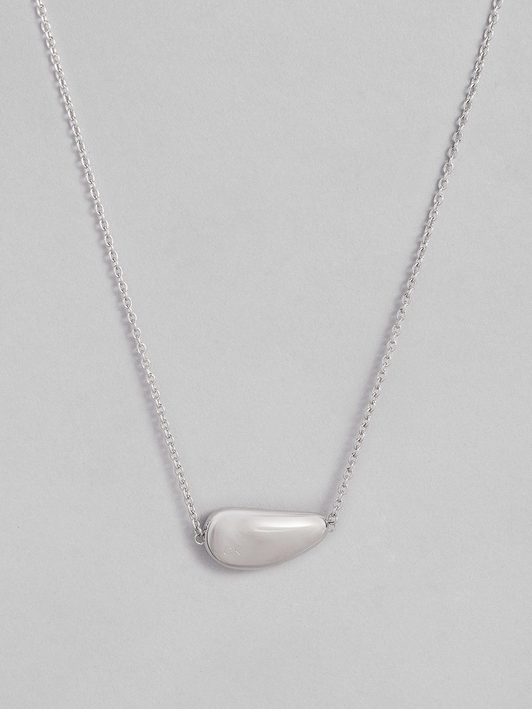 

Calvin Klein Brass-Plated Necklace, Silver