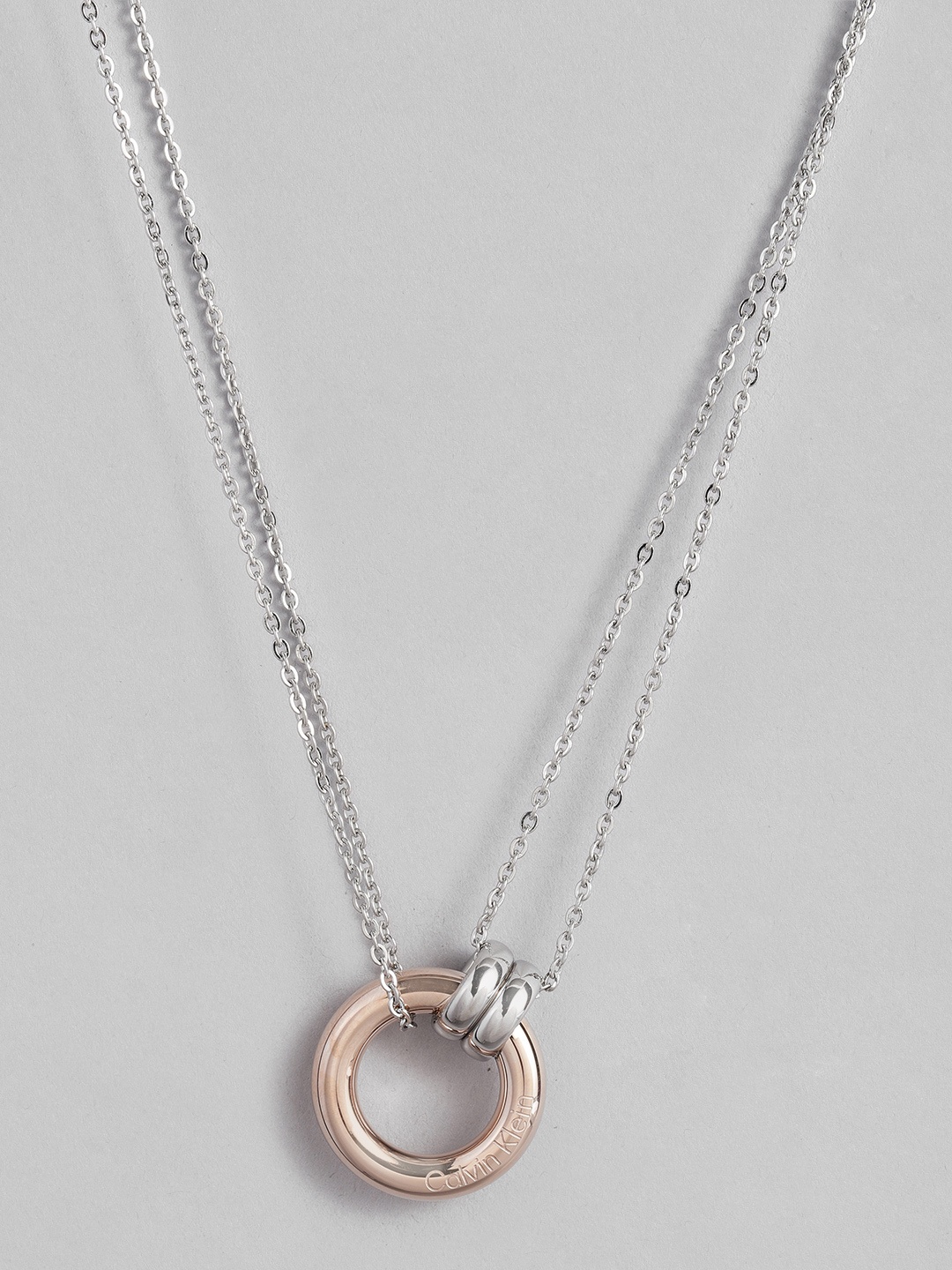 

Calvin Klein Brass-Plated Necklace, Silver