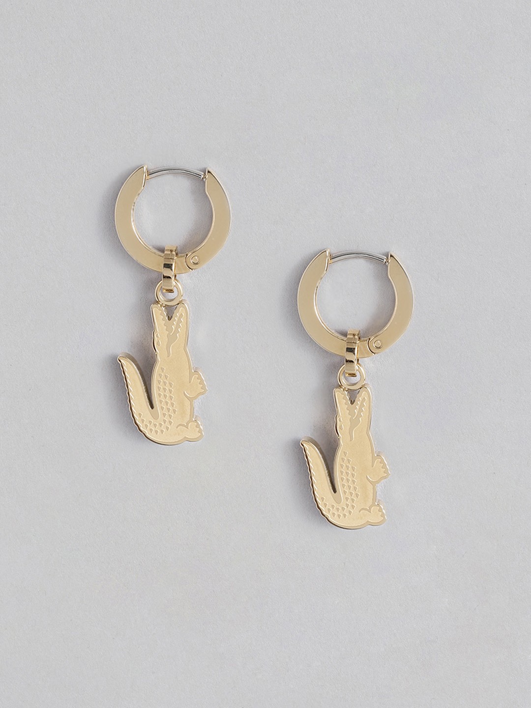 

Lacoste Men Animal Shaped Drop Earrings, Gold