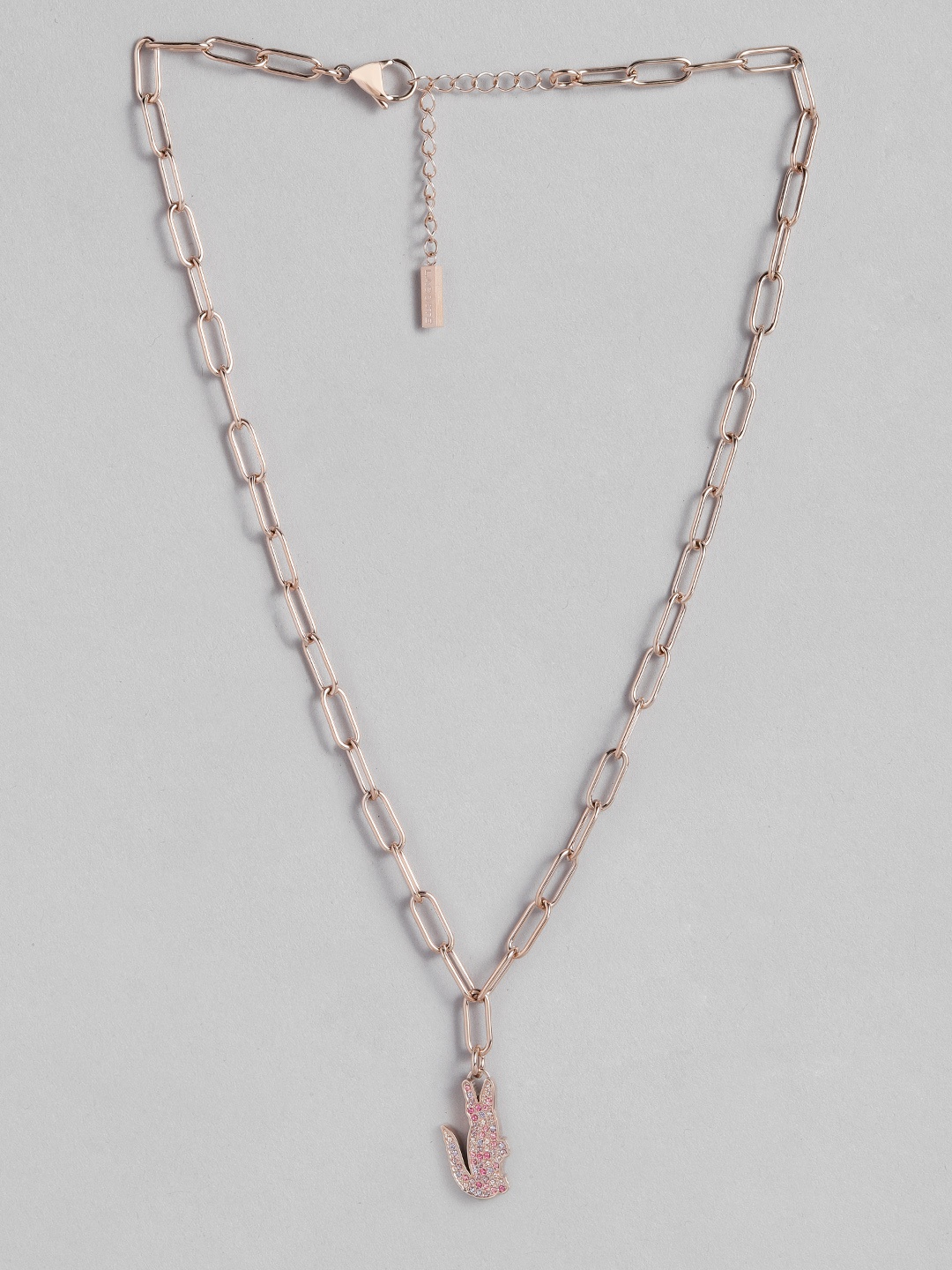 

Lacoste Crile Brass-Plated Necklace, Rose gold