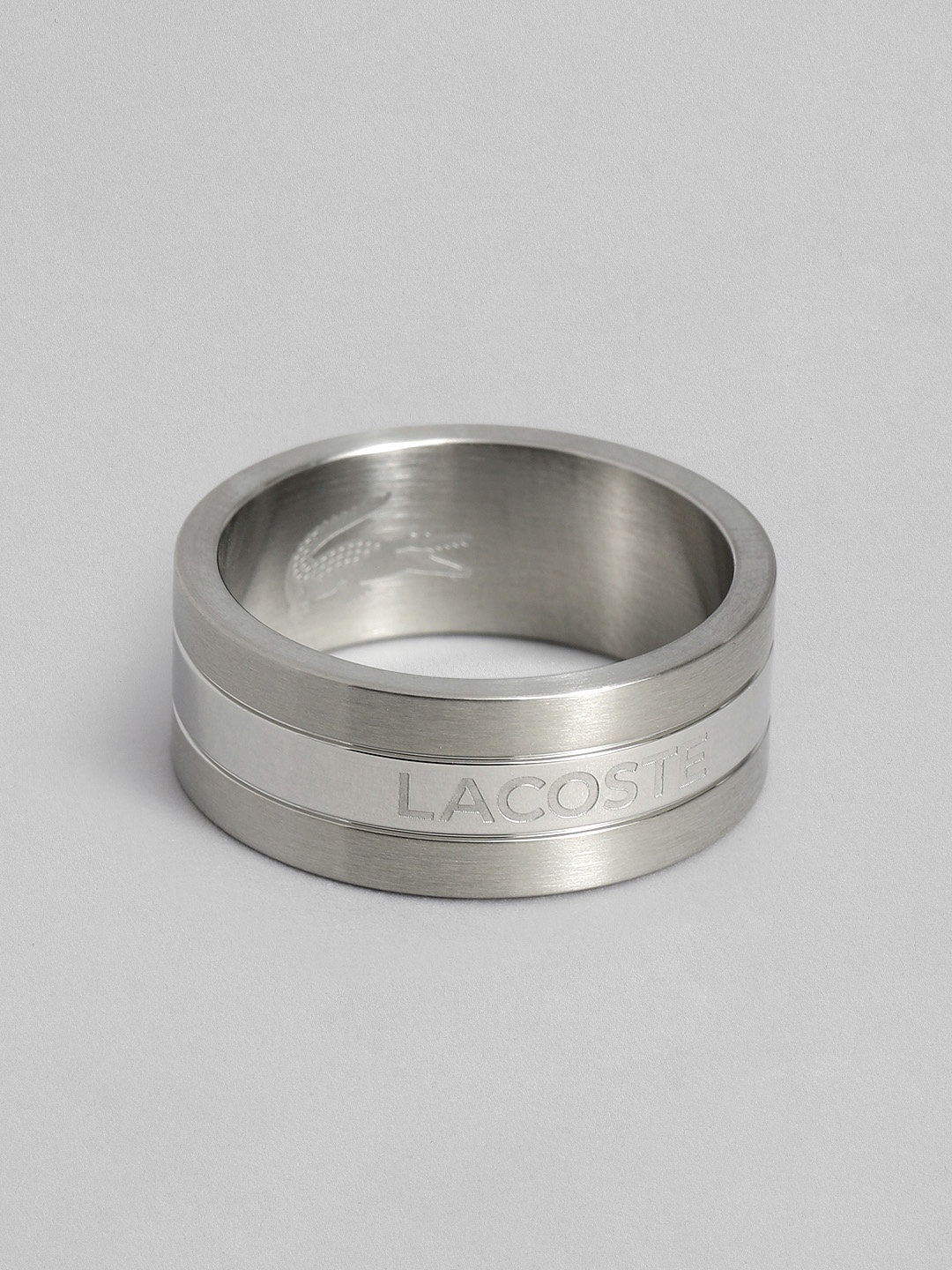 

Lacoste Men Adventurer Stainless Steel Finger Ring, Silver