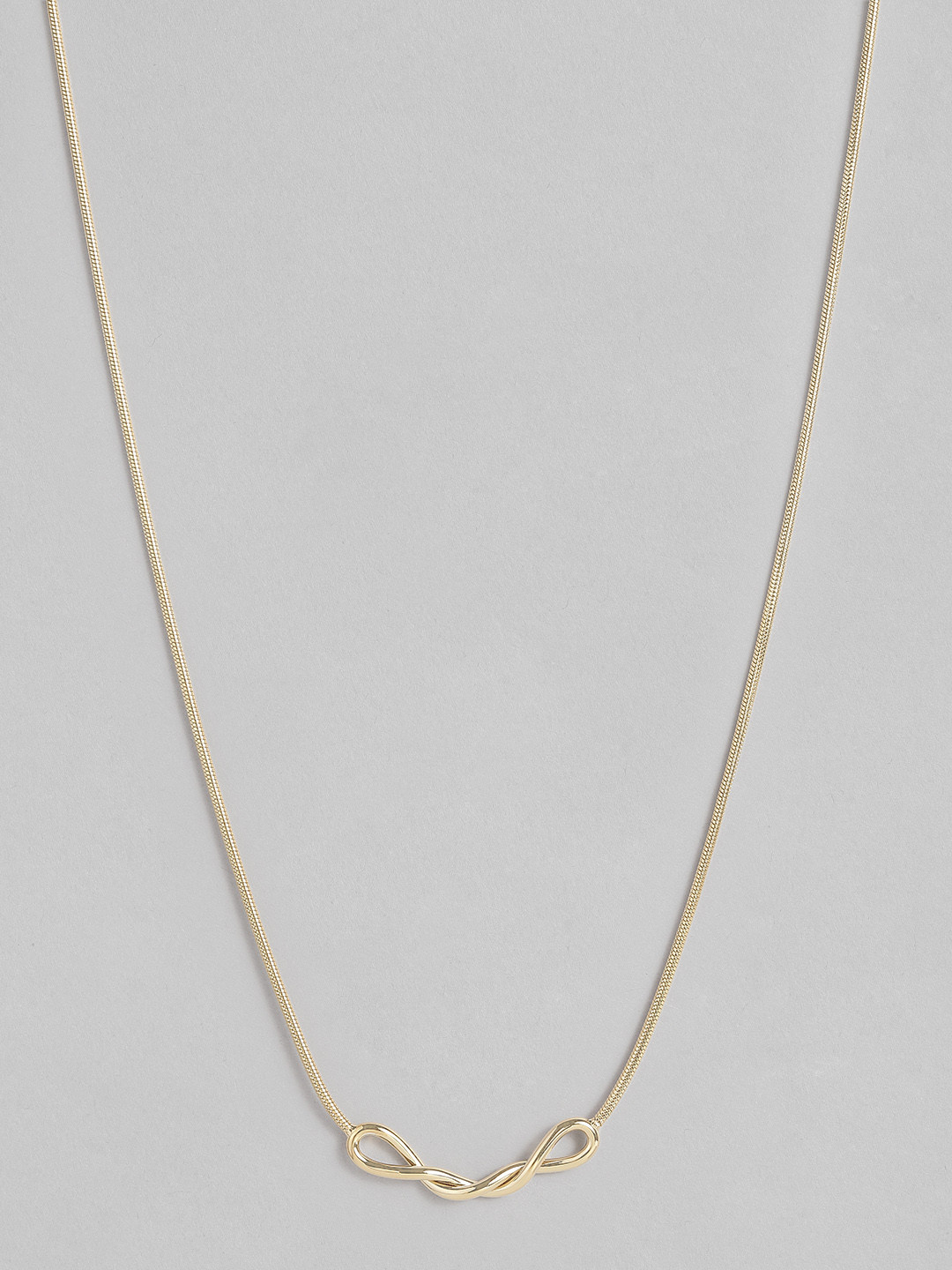 

Tommy Hilfiger Brass-Plated Minimal Necklace, Gold