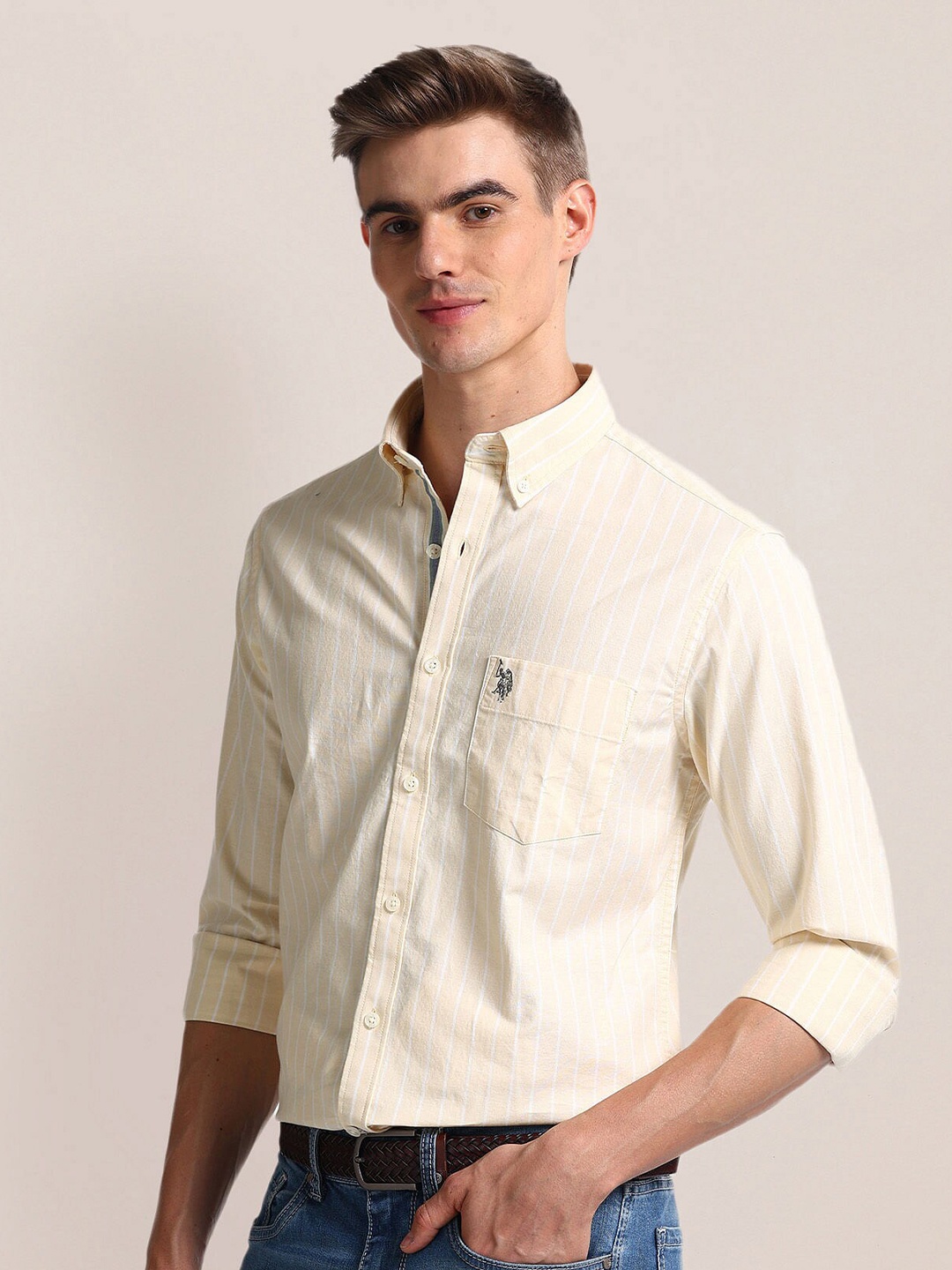 

U.S. Polo Assn. Cotton Casual Shirt, Yellow