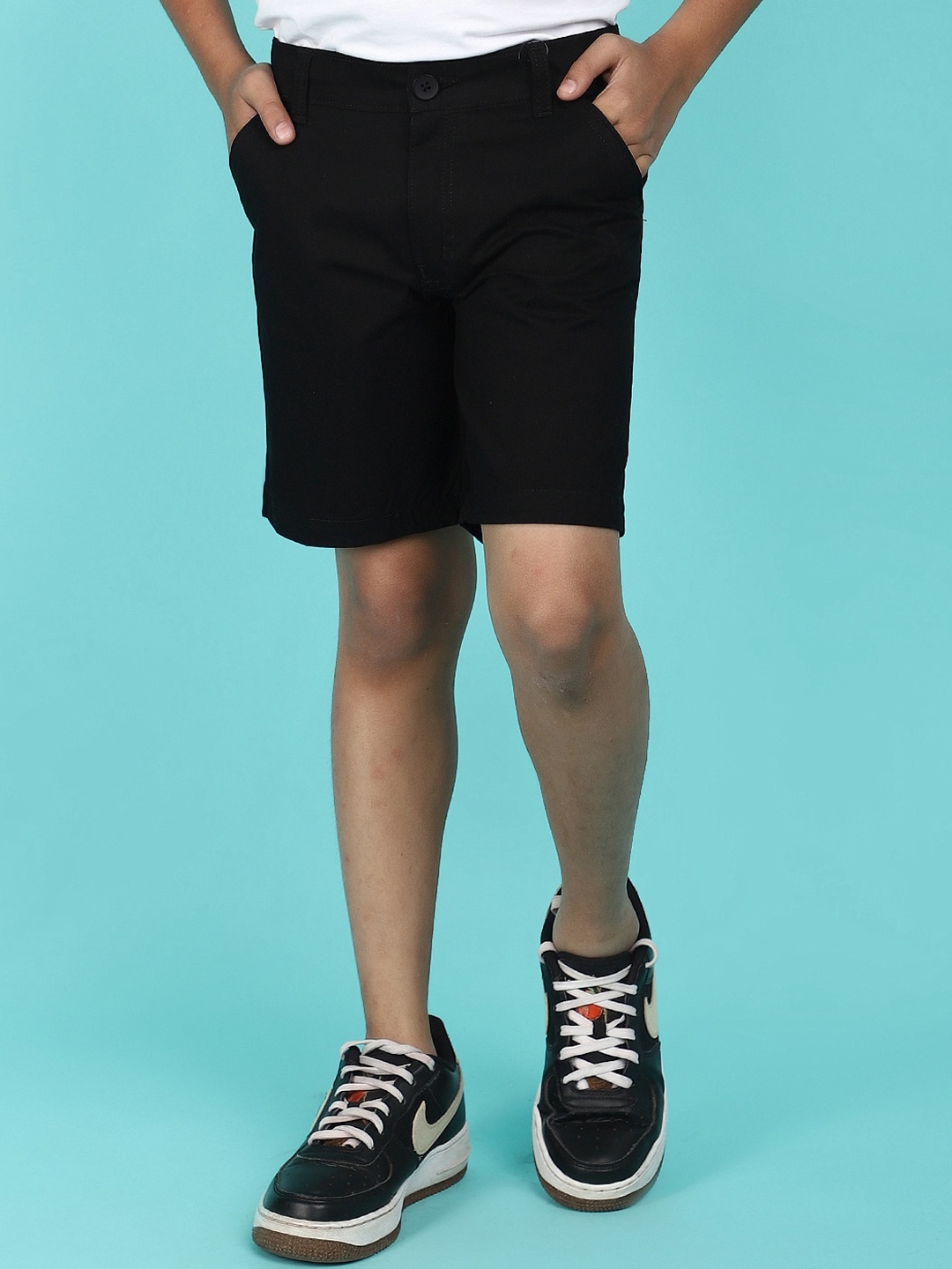 

V-Mart Boys Cotton Shorts, Black