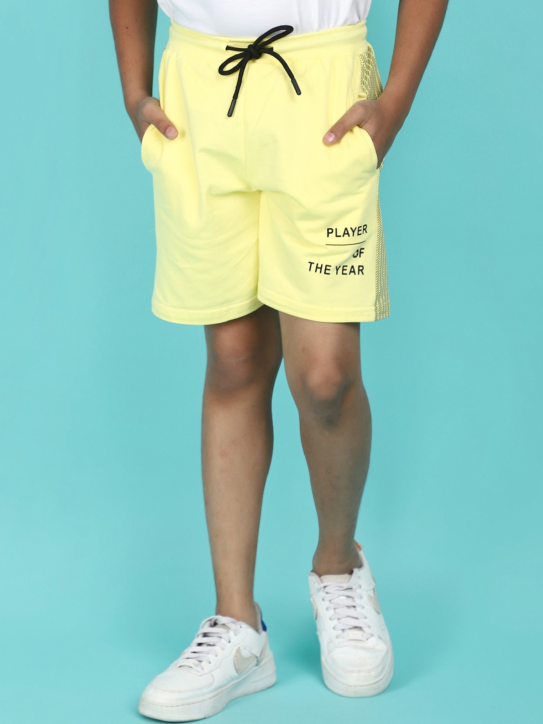 

V-Mart Boys Mid Rise Cotton Shorts, Green