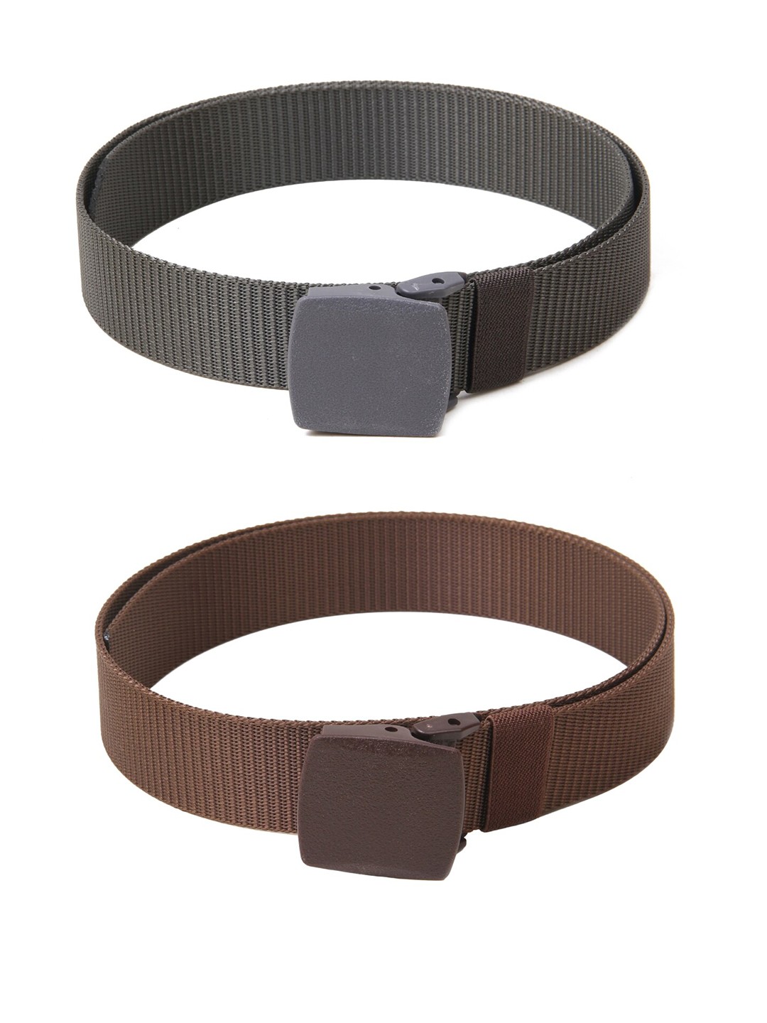 

Calvadoss Men Set Of 2 Textured Canvas Belts, Brown