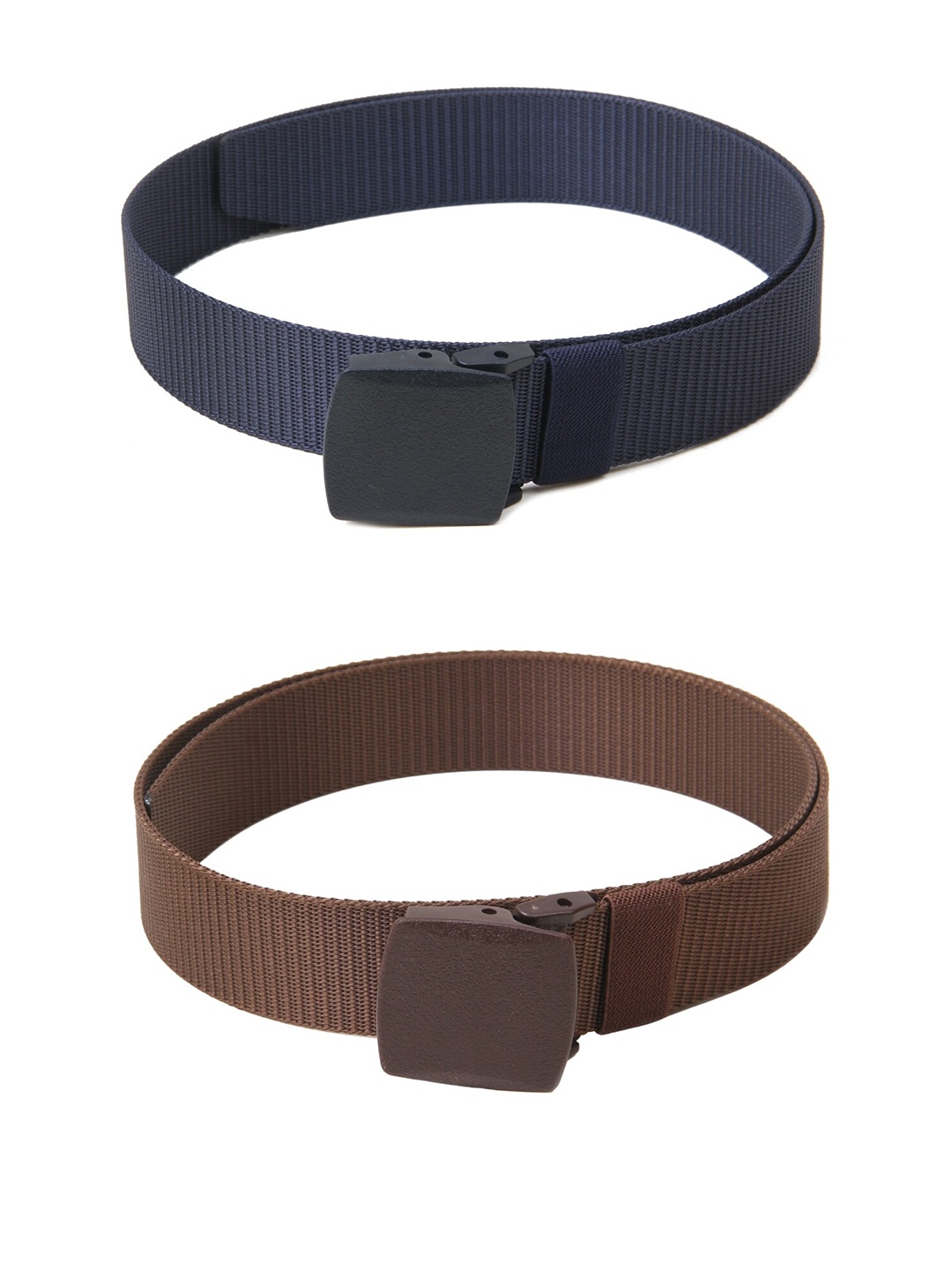 

Calvadoss Men Set of 2 Textured Belts, Brown
