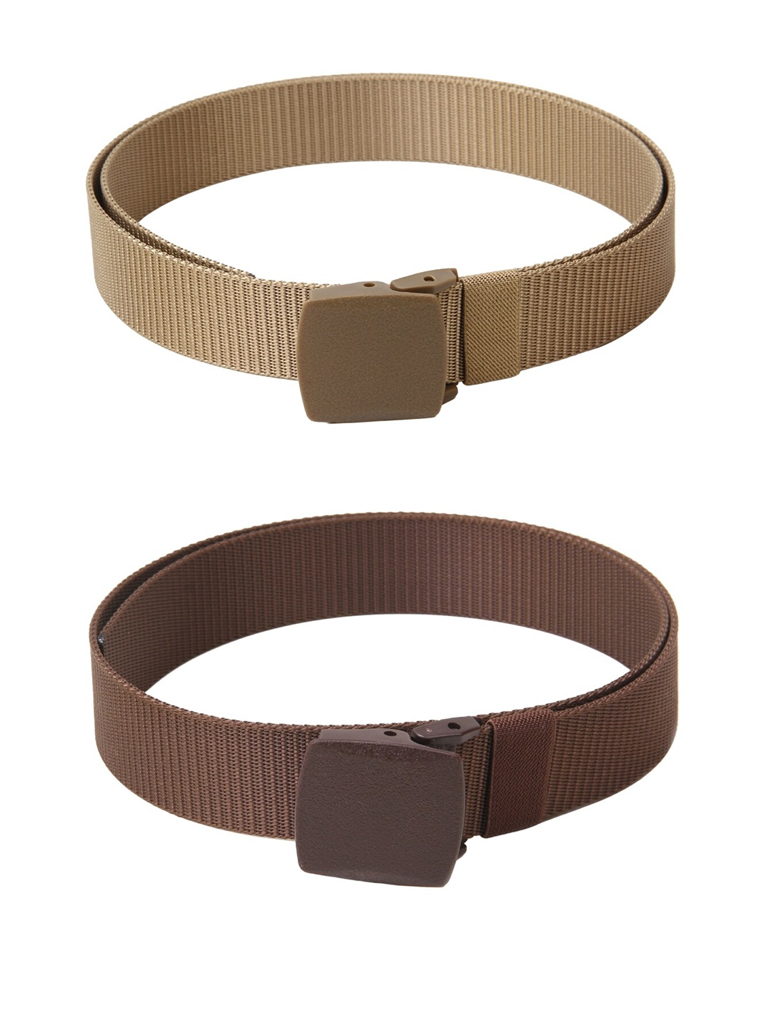 

Calvadoss Men Set of 2 Textured Belts, Beige