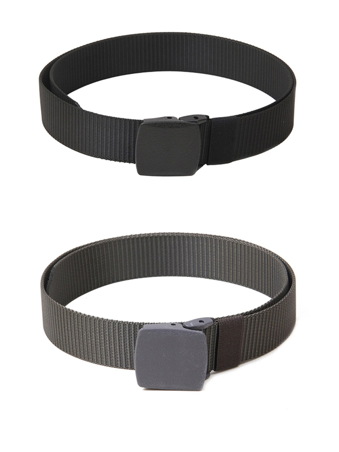 

Calvadoss Men Set of 2 Textured Belts, Black