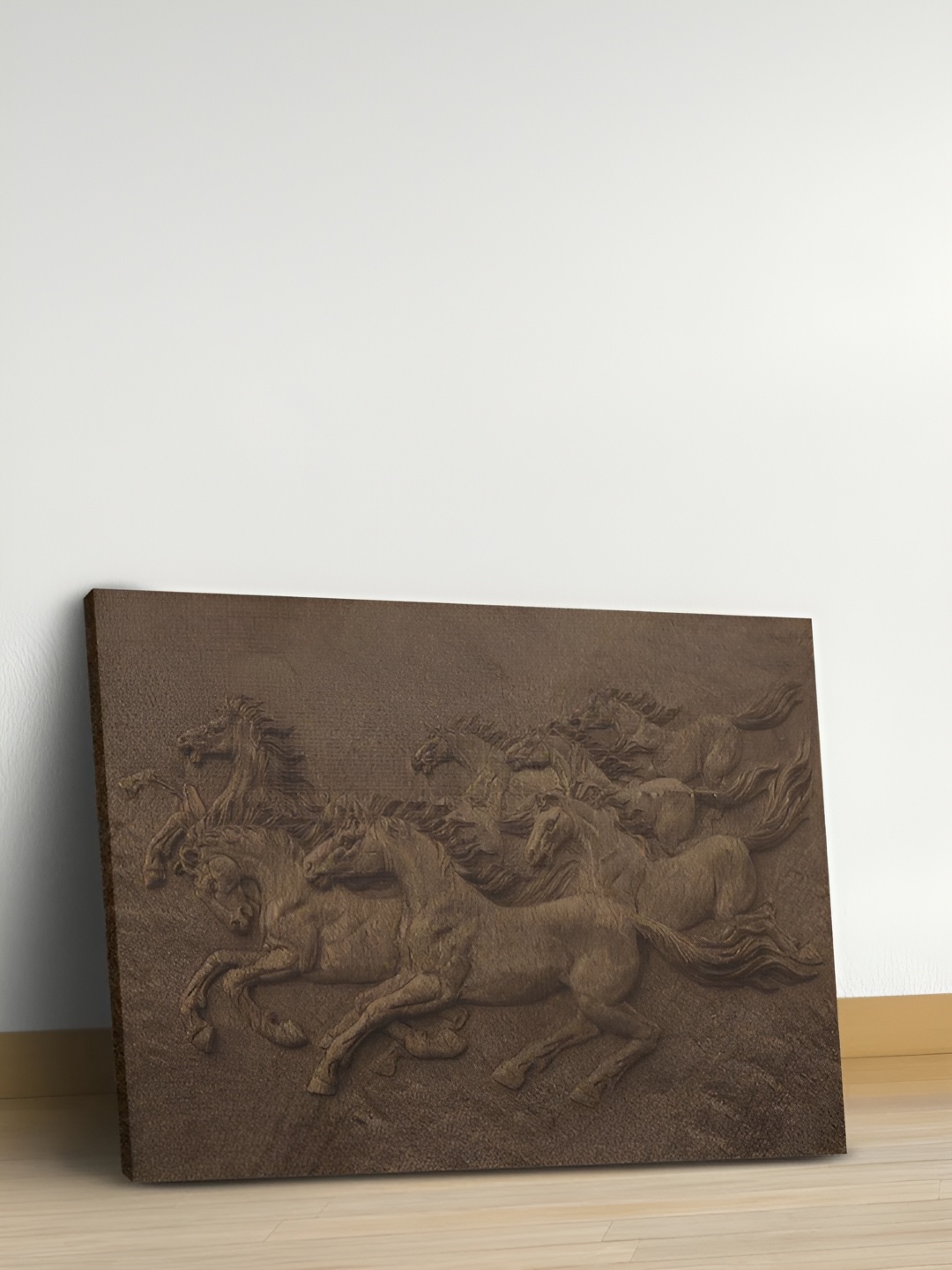 

CLAWCRAFTS Brown Wooden Abstract Painting Wall Art