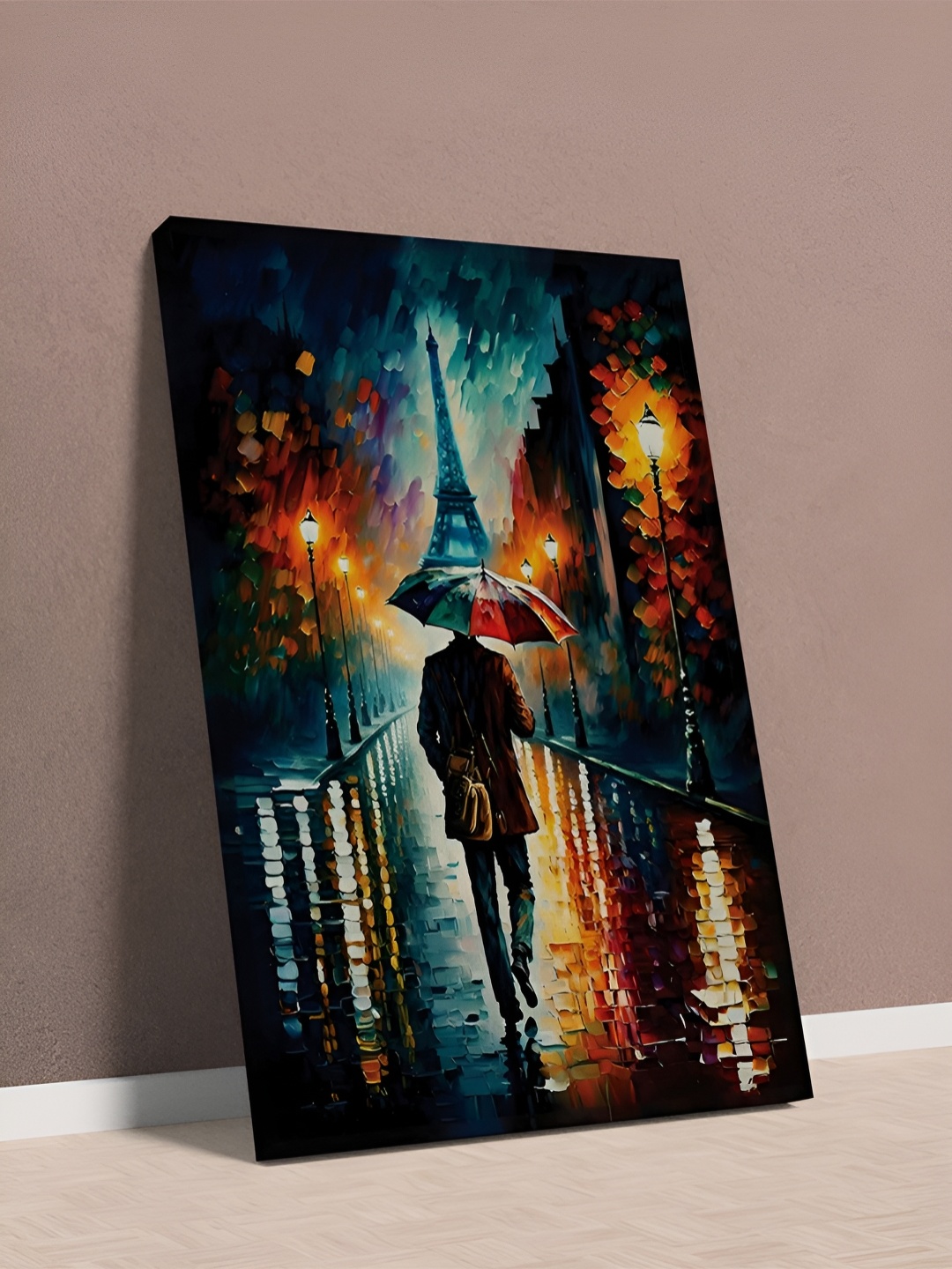 

CLAWCRAFTS Black Wooden Painting Wall Art
