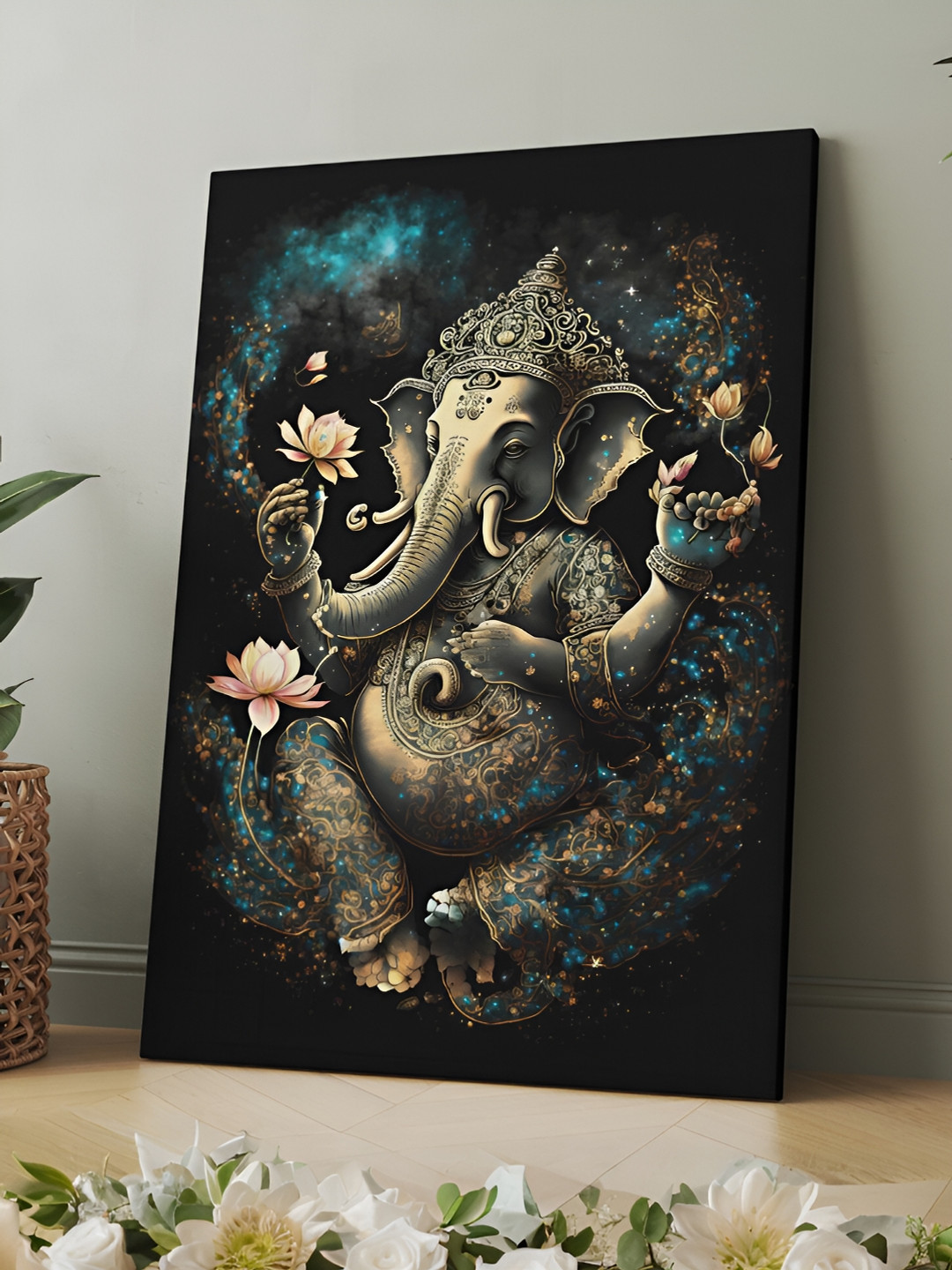 

CLAWCRAFTS Black & Grey Wooden Painting Wall Art