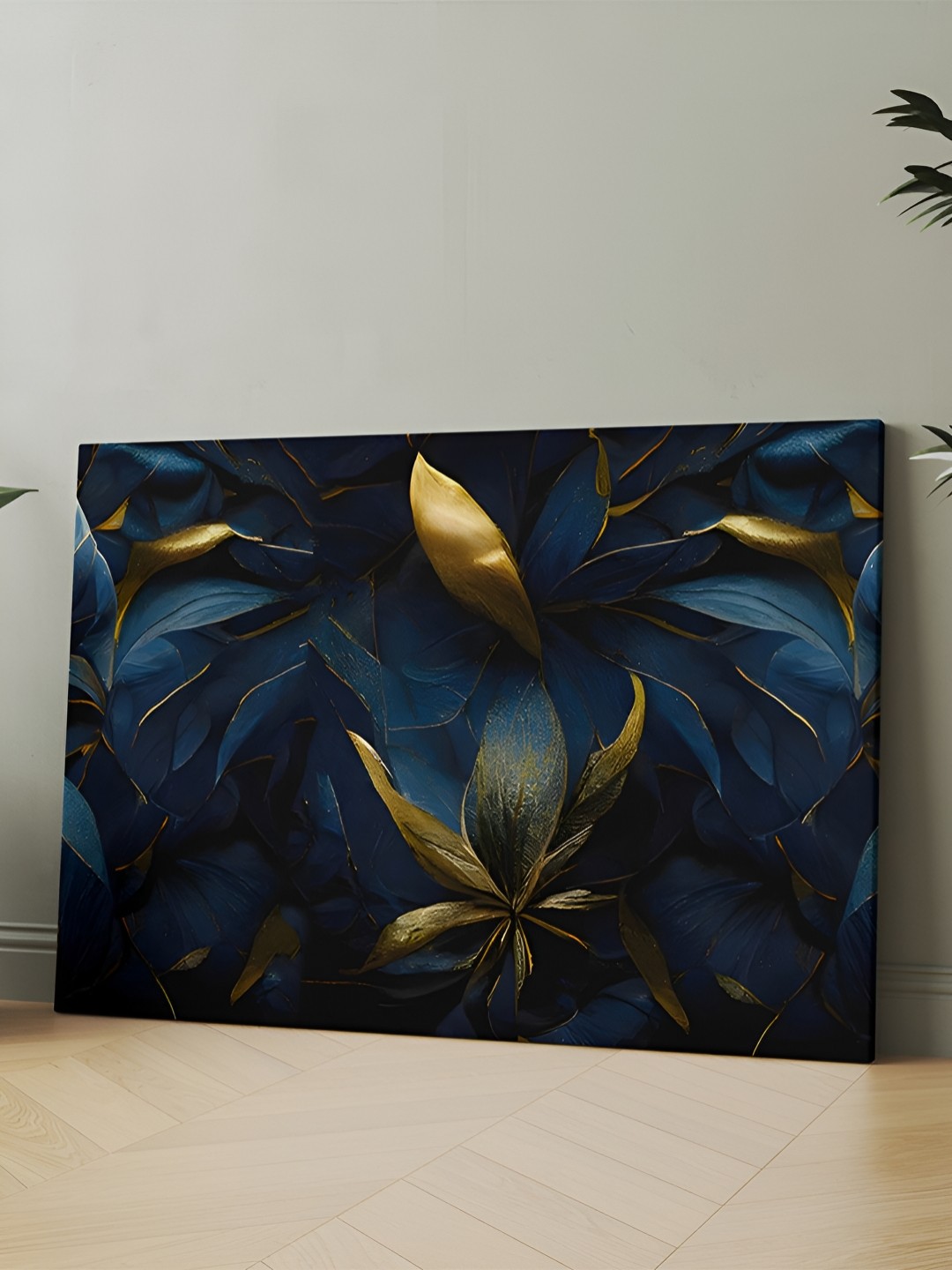 

CLAWCRAFTS Blue Wooden Abstract Painting Wall Art