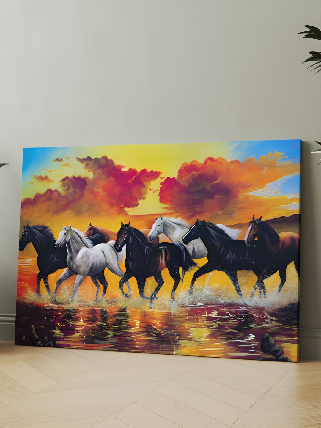 

CLAWCRAFTS Black & White Canvas Animals Painting Wall Art