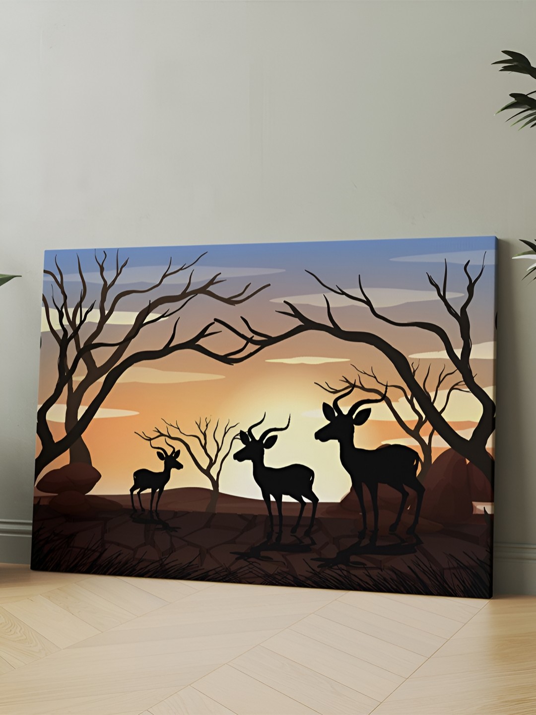 

CLAWCRAFTS Beige Wooden Painting Wall Art