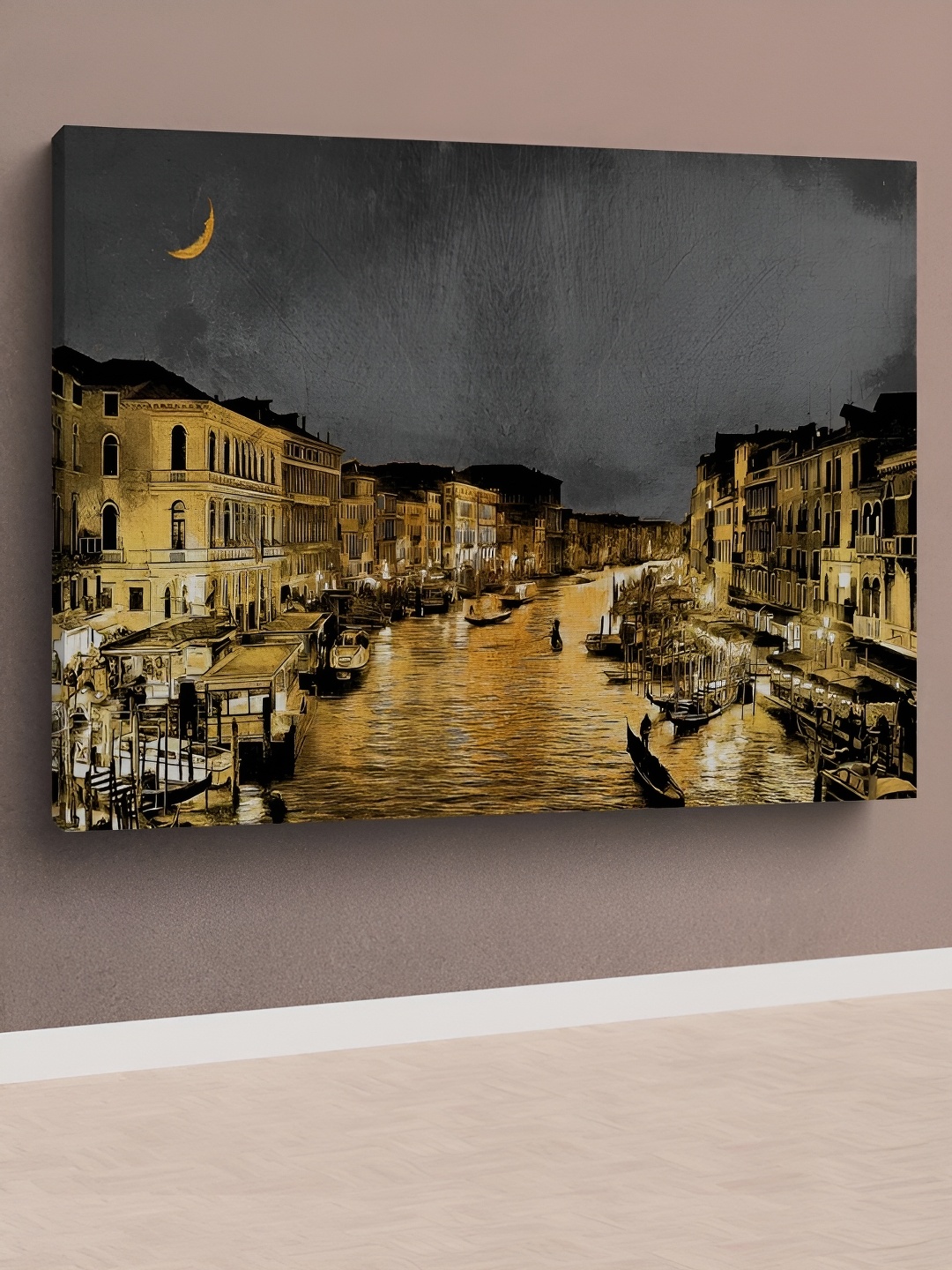 

CLAWCRAFTS Brown & Grey Wooden Painting Wall Art