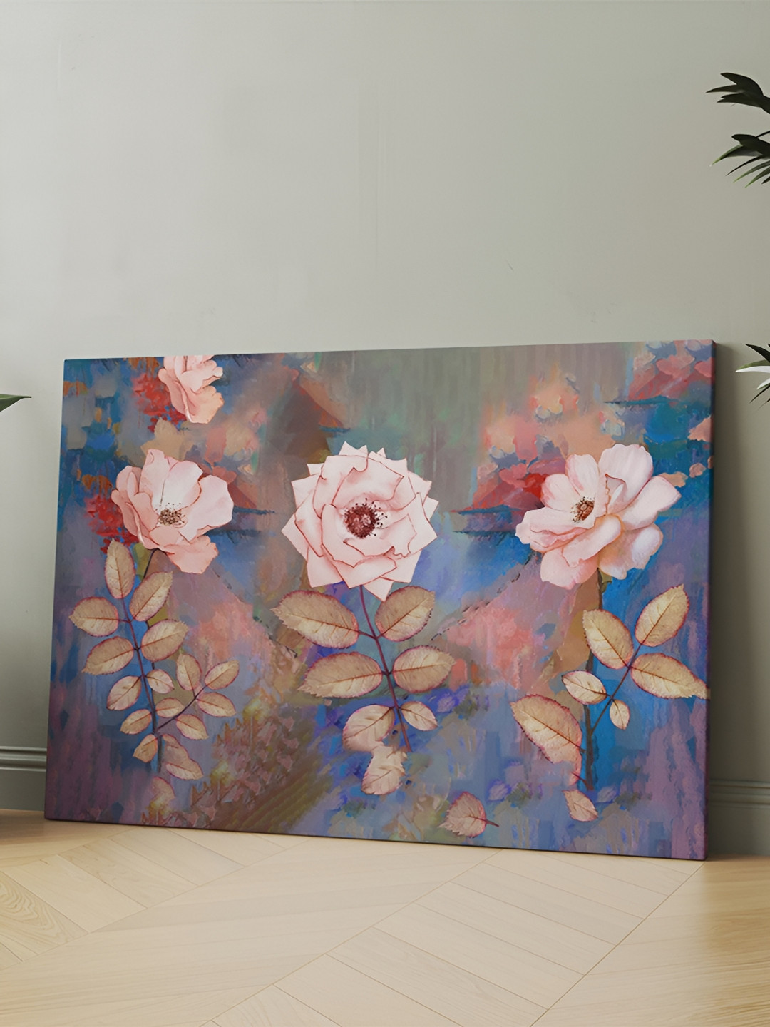 

CLAWCRAFTS Pink & Blue Wooden Painting Wall Art
