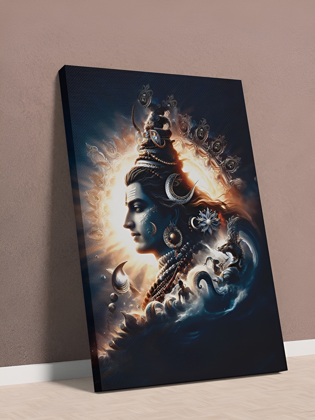 

CLAWCRAFTS Black & Yellow Canvas Religious Painting Wall Art