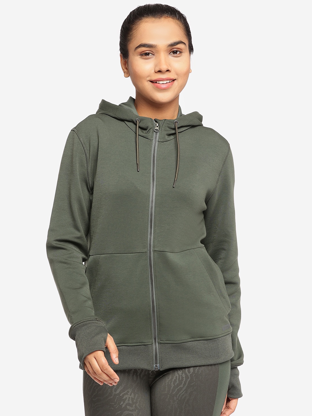 

Kalenji By Decathlon Hooded Lightweight Running Sporty Jacket, Olive