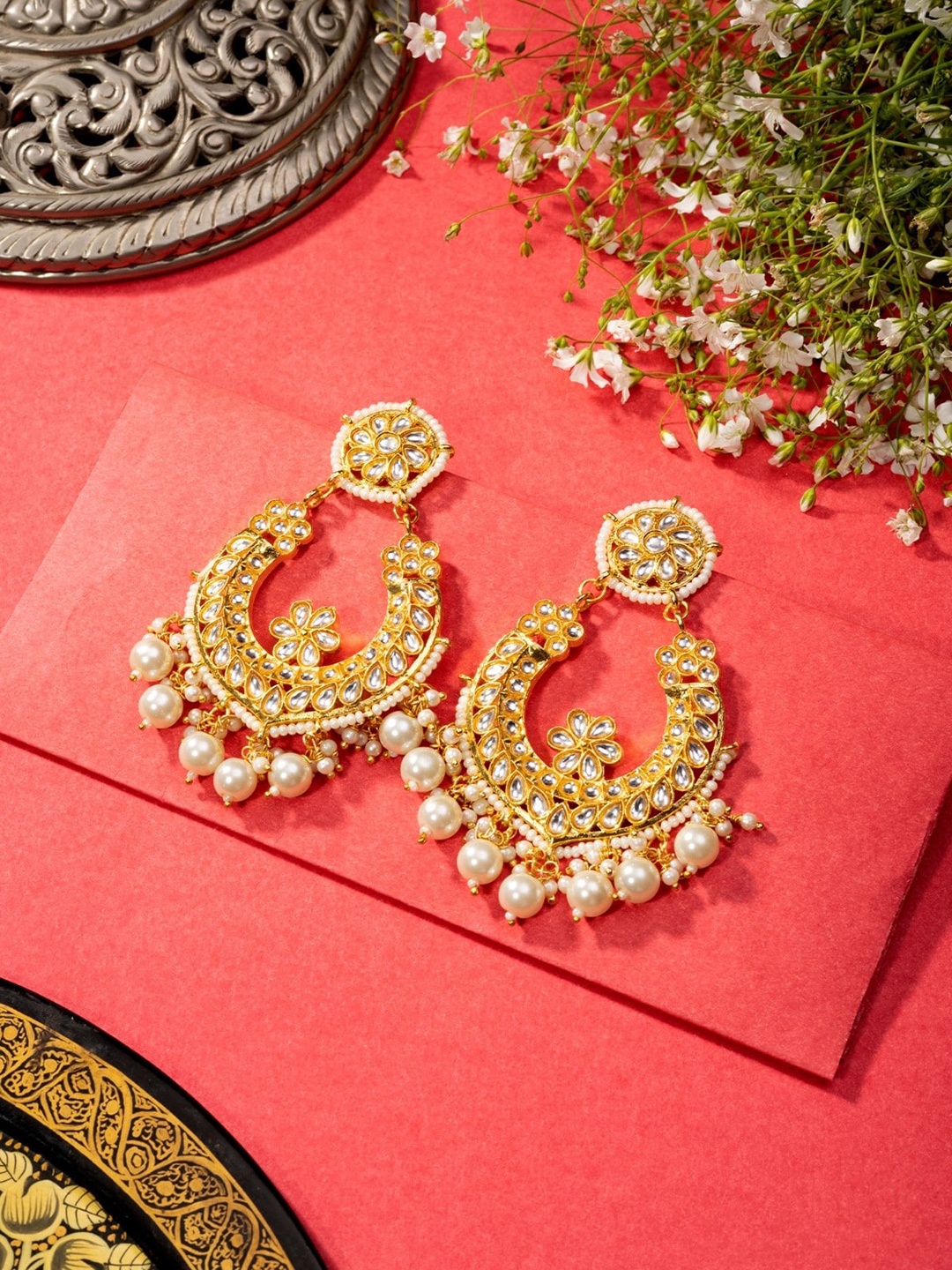 

Niscka Gold-Plated Classic Chandbalis