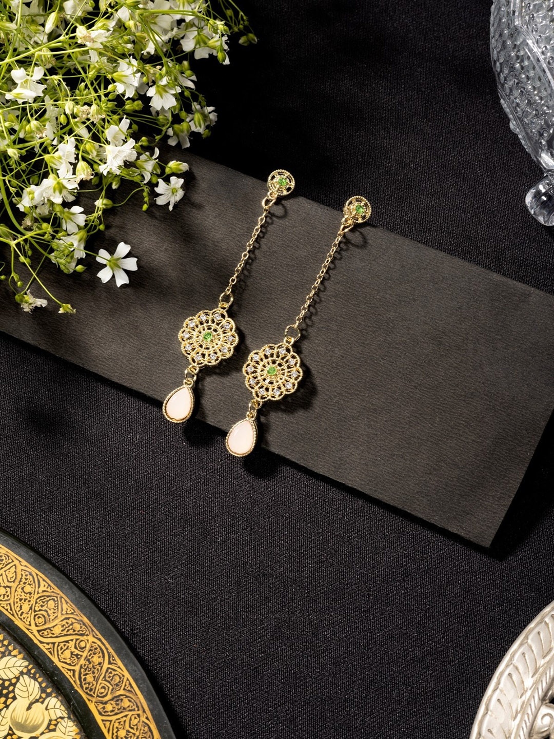 

Niscka Gold-Plated Classic Drop Earrings