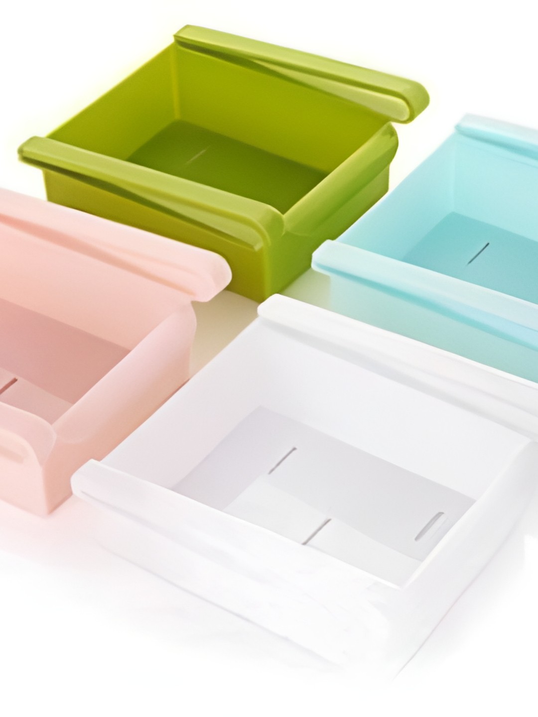 

REVEXO Green & Blue 4Pcs Fridge Shelf Organisers