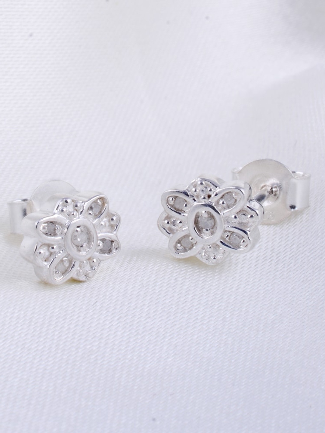 

HIFLYER JEWELS 925 Sterling Silver Floral Studs Earrings