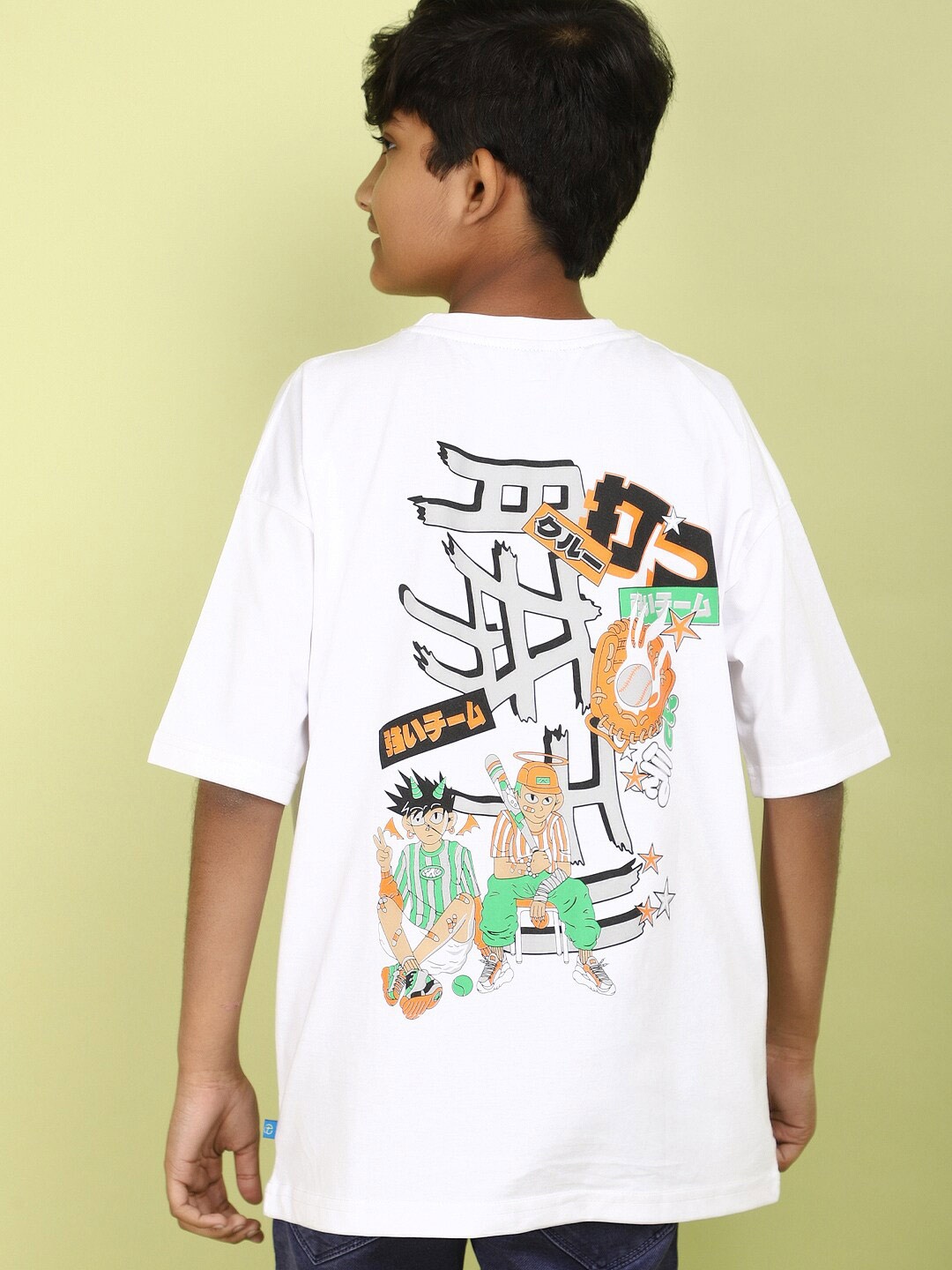 

V-Mart Boys Typography Printed Cotton T-shirt, White