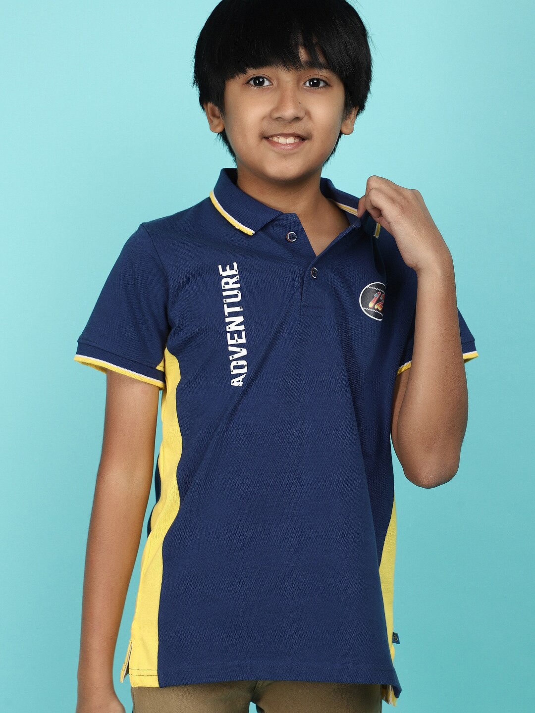 

V-Mart Boys Polo Collar T-shirt, Navy blue
