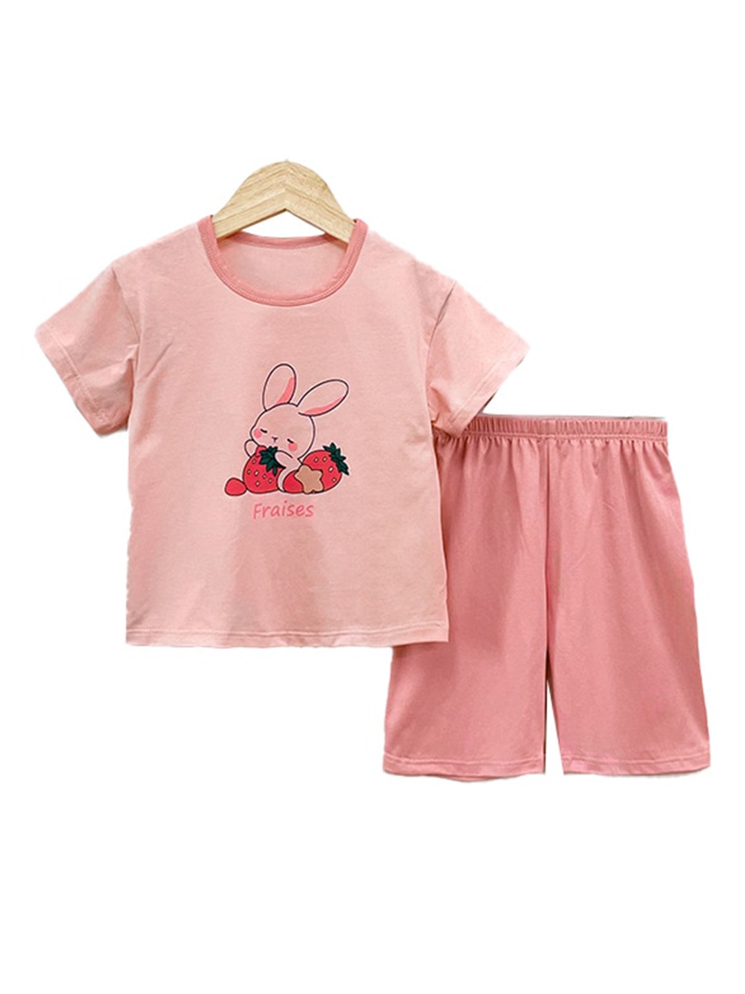 

StyleCast x Revolte Girls Printed Night Suit, Pink