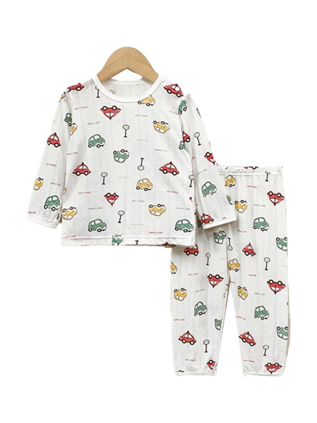 

StyleCast x Revolte Boys Printed Cotton Night Suit, White