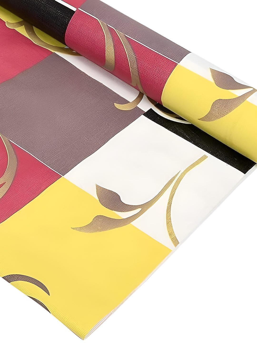 

REVEXO Yellow & Red Printed Drawer Mat
