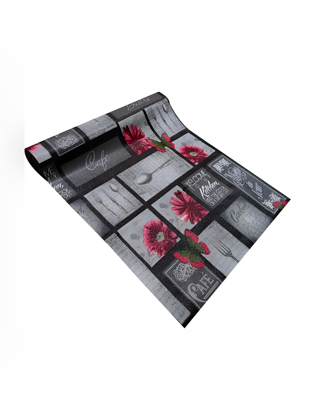 

REVEXO Grey & Pink Printed Water Resistant Drawer Mat