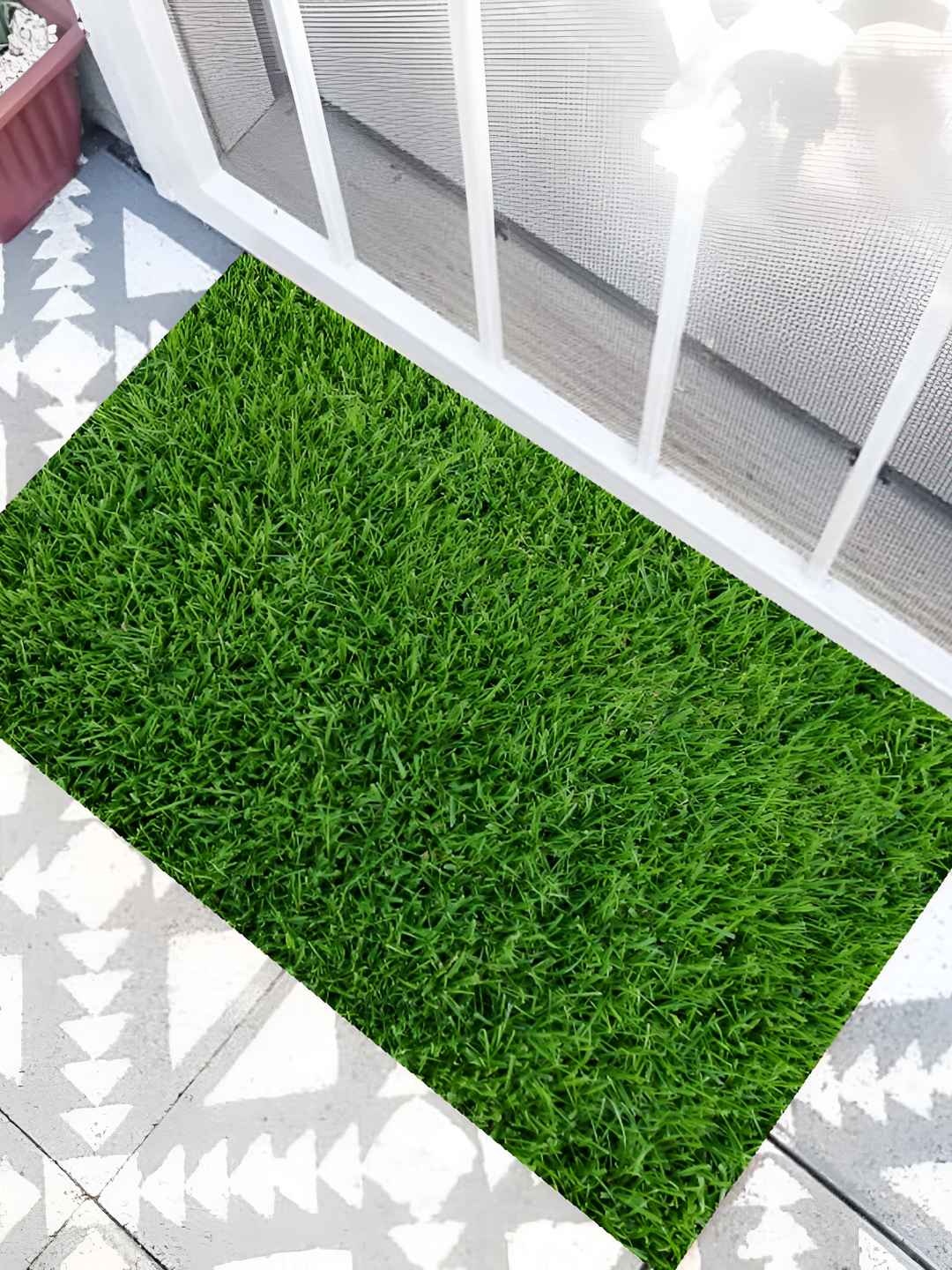 

REVEXO Green Artificial Grass Door Mat