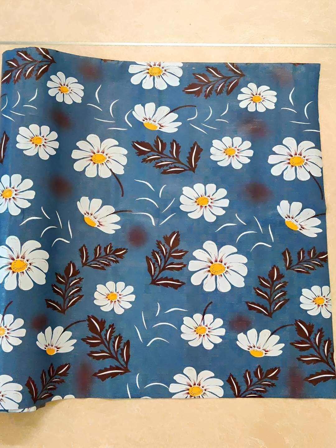 

REVEXO Blue & White Printed Water Resistant Drawer Mat
