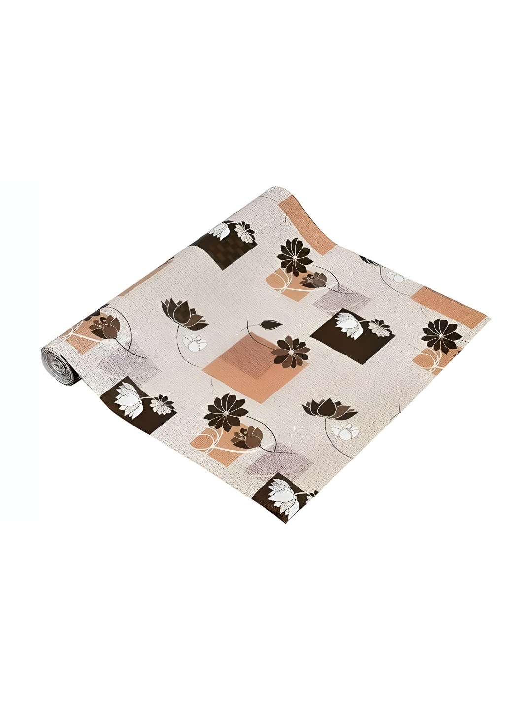 

REVEXO Off-White & Brown Printed Drawer Mat