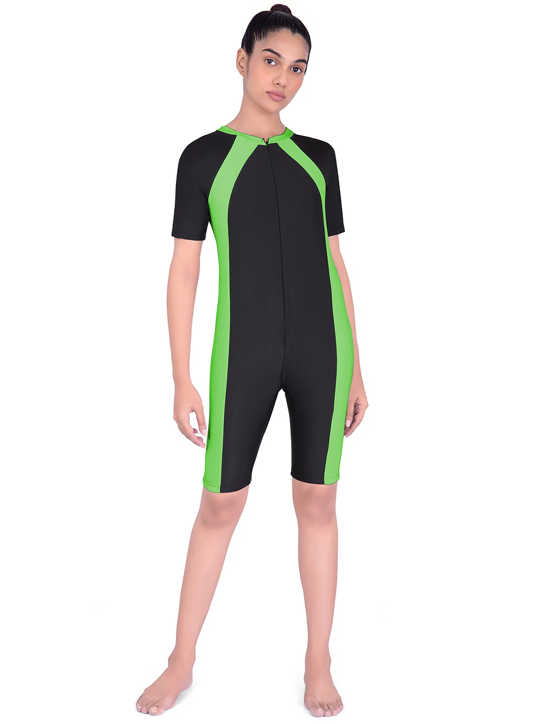 

Fiesta Clara Colourblocked Legsuit, Green