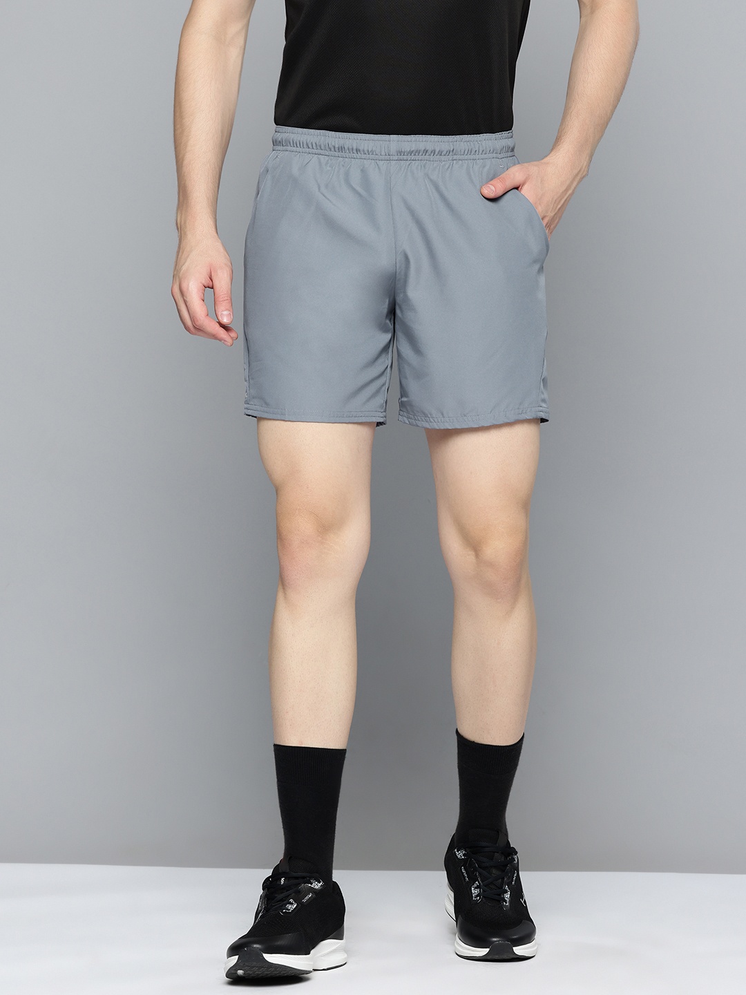 

Artengo By Decathlon Men Grey Regular Fit Breathable Tennis Shorts