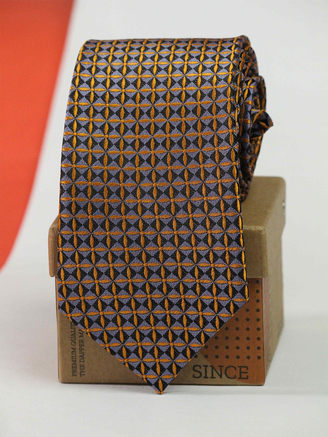 

Tossido Men Woven Design Broad Tie, Blue