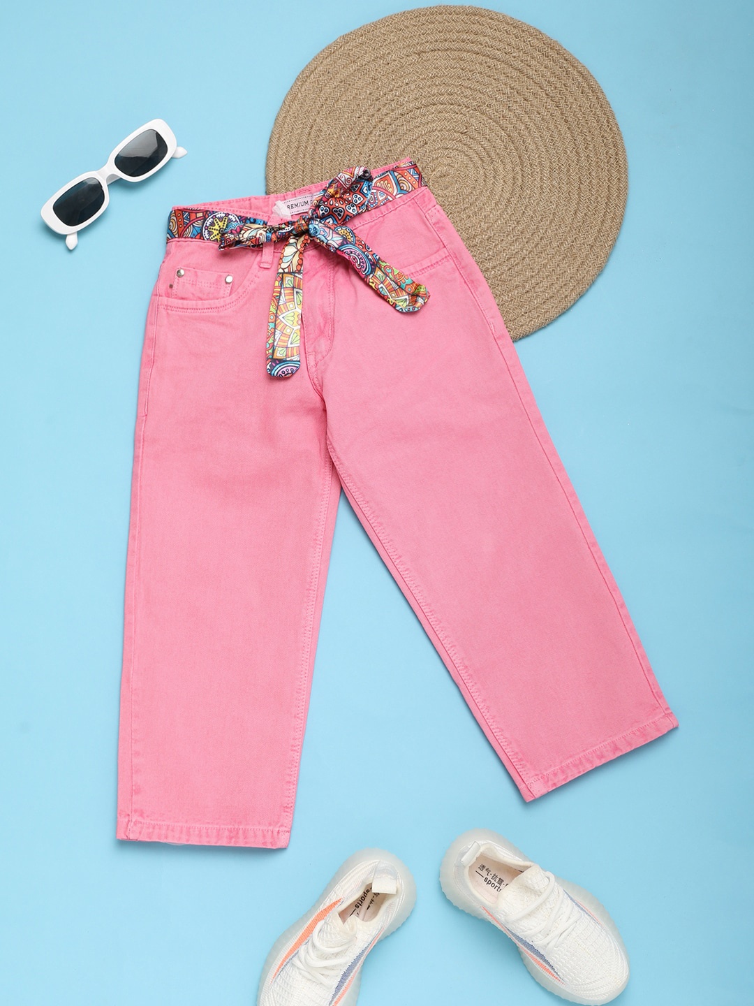 

V-Mart Girls Mid Rise Jeans, Pink