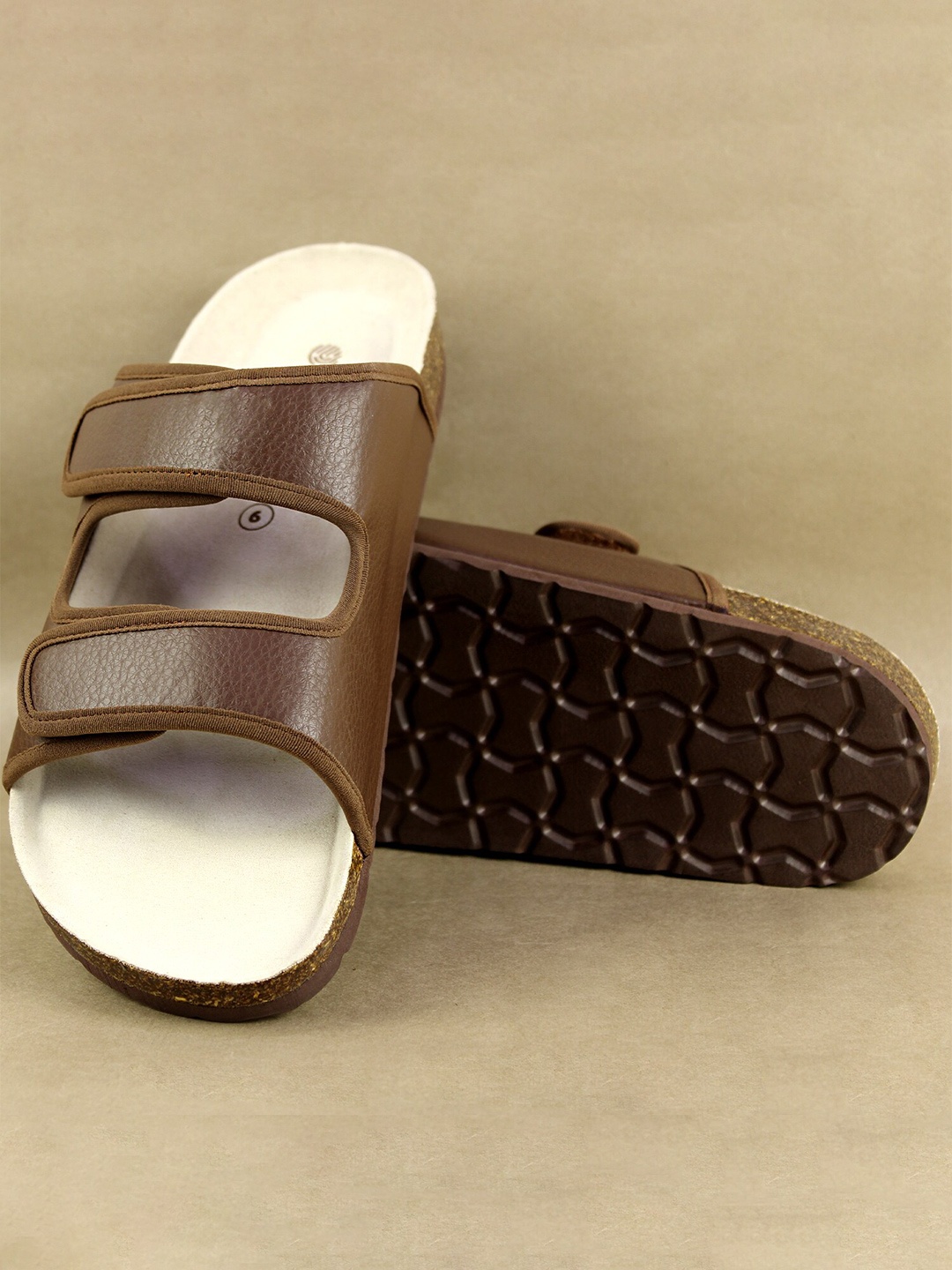

NoStrain Men Comfort Sandals, Brown