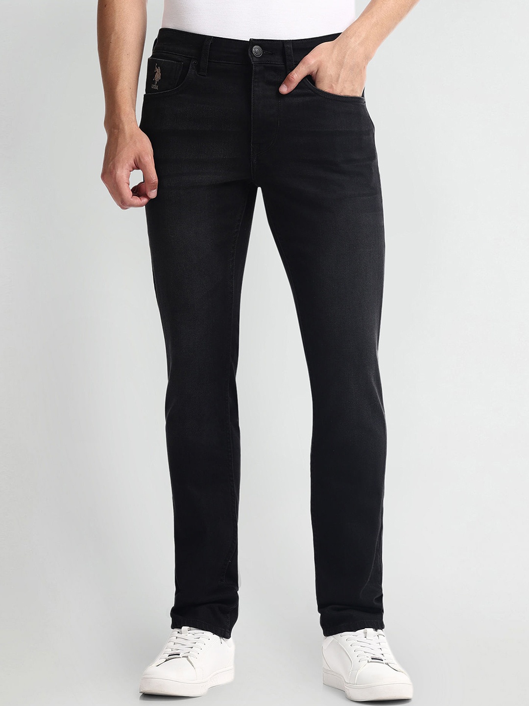 

U.S. Polo Assn. Denim Co. Men Skinny Fit Stretchable Jeans, Black
