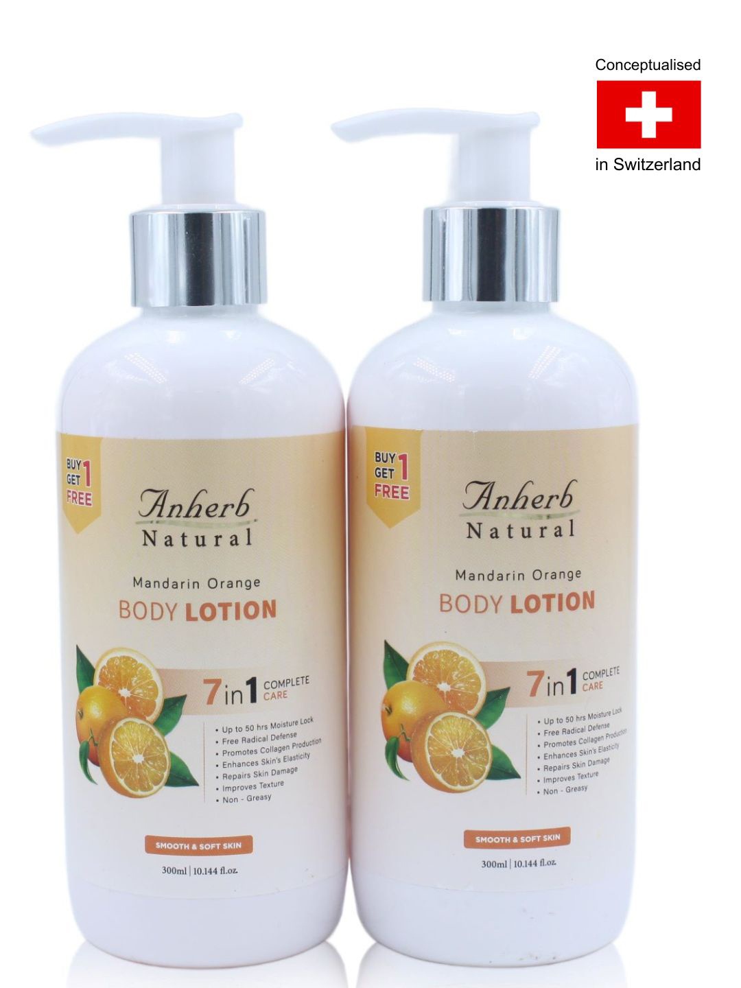 

Anherb Natural Set Of 2 Mandarin Orange Body Lotion - 300 ml Each, White