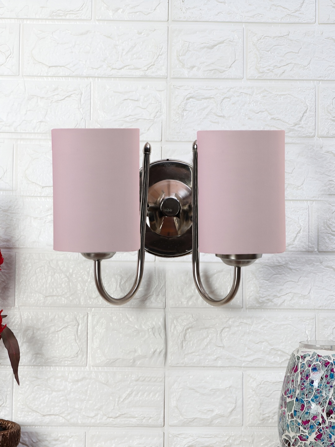 

Devansh Grey Metal Traditional Cylinder Shaped Wall Lamp