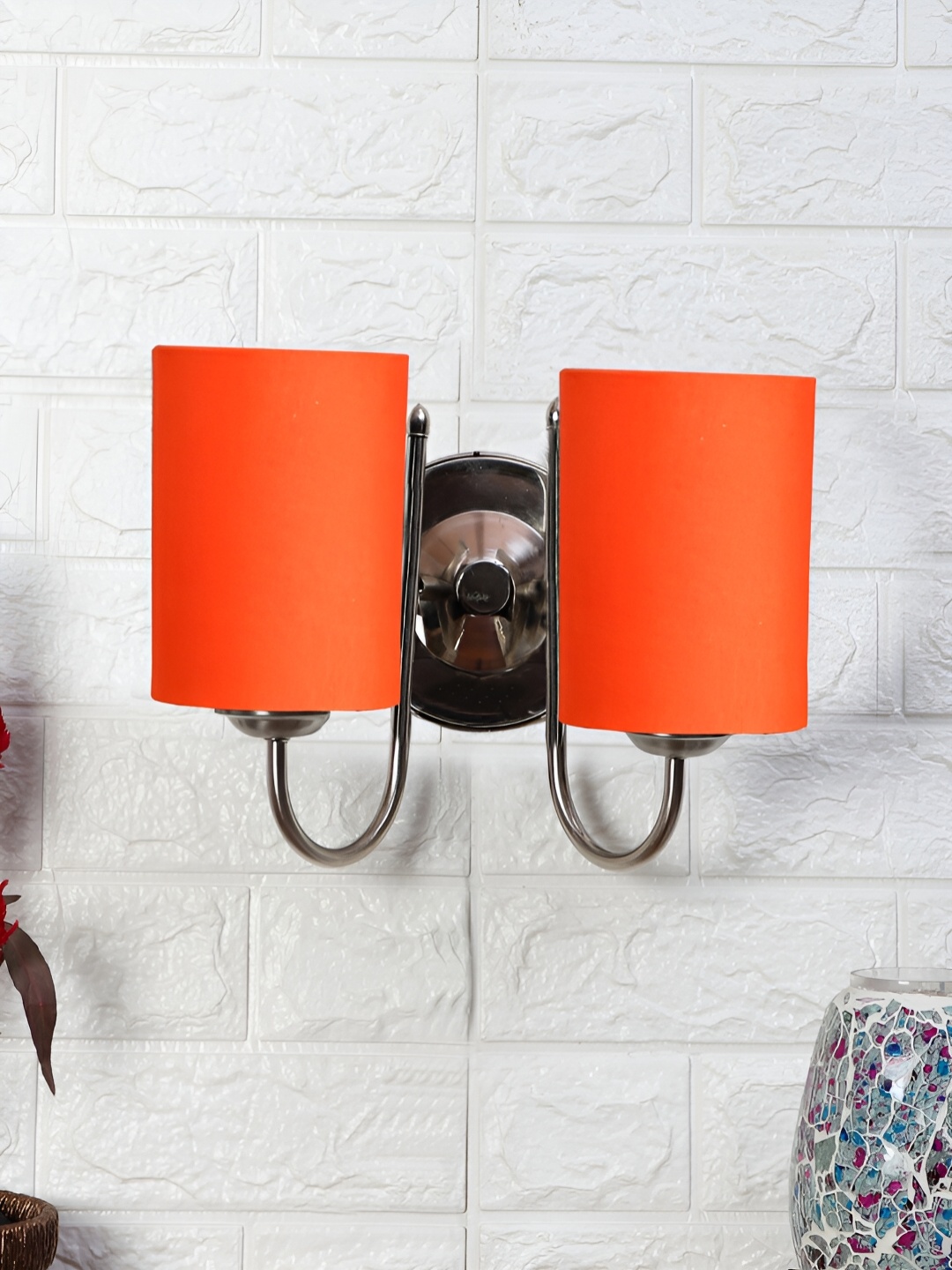 

Devansh Orange Metal Traditional Cylinder Shaped Wall Lamp