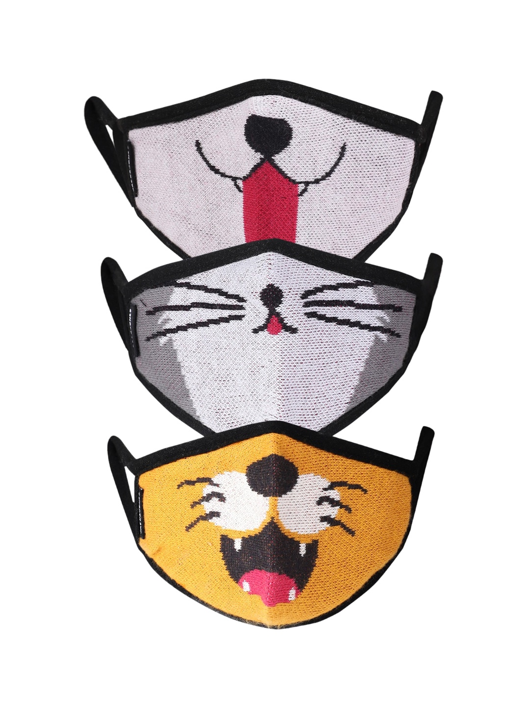 

Jack & Jones Junior Boys Pack Of 3 Printed Pure Cotton Outdoor Mask, Grey