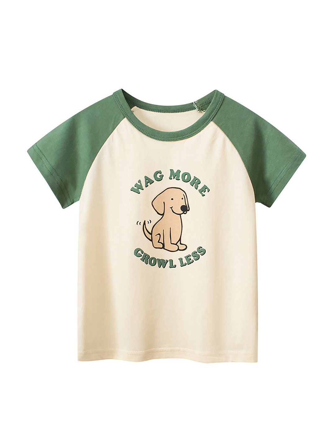 

StyleCast x Revolte Boys Colourblocked Printed Round Neck Raglan Sleeves Cotton T-shirt, Green