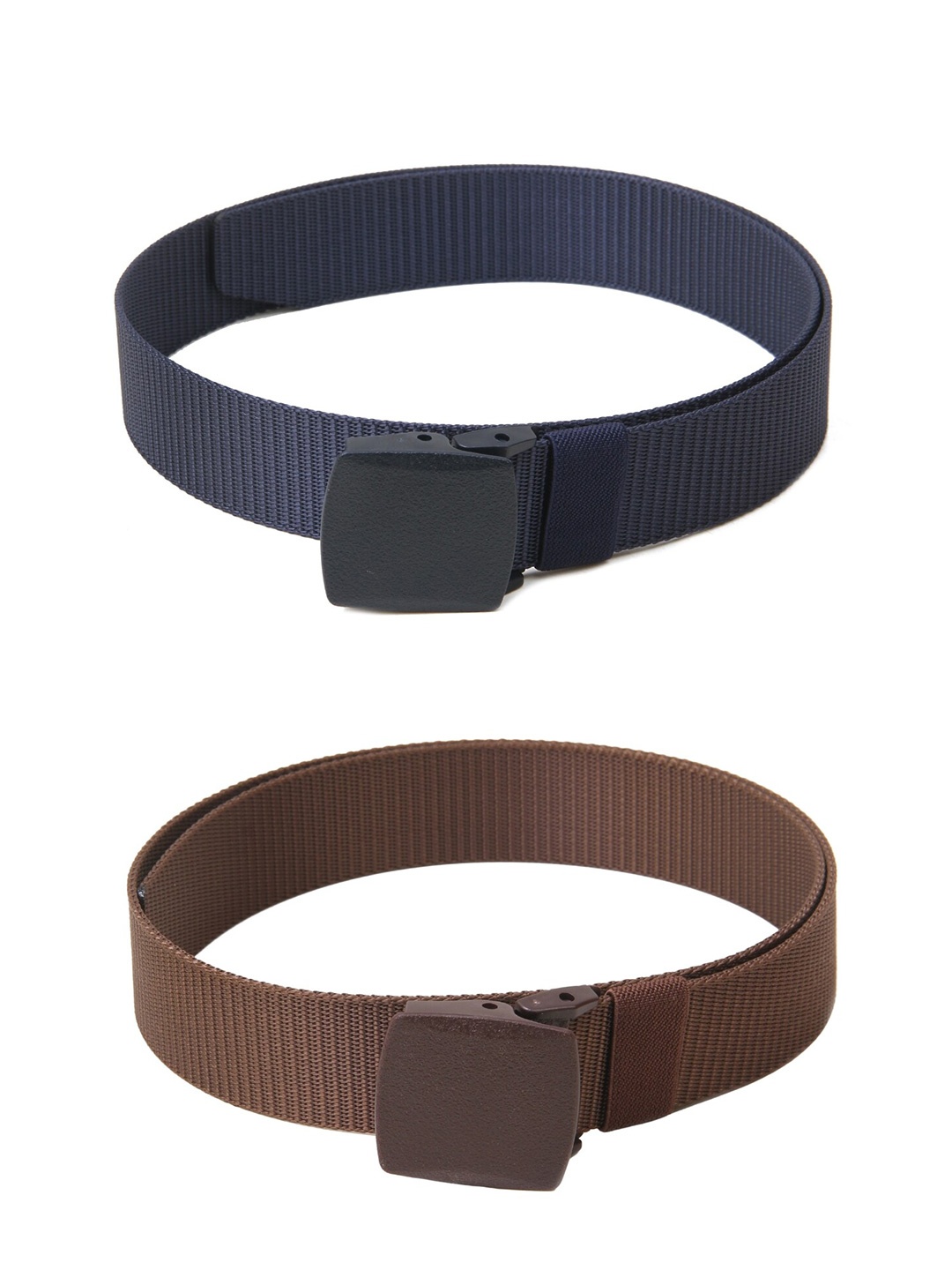 

Calvadoss Women Set Of 2 Textured Canvas Belts, Brown